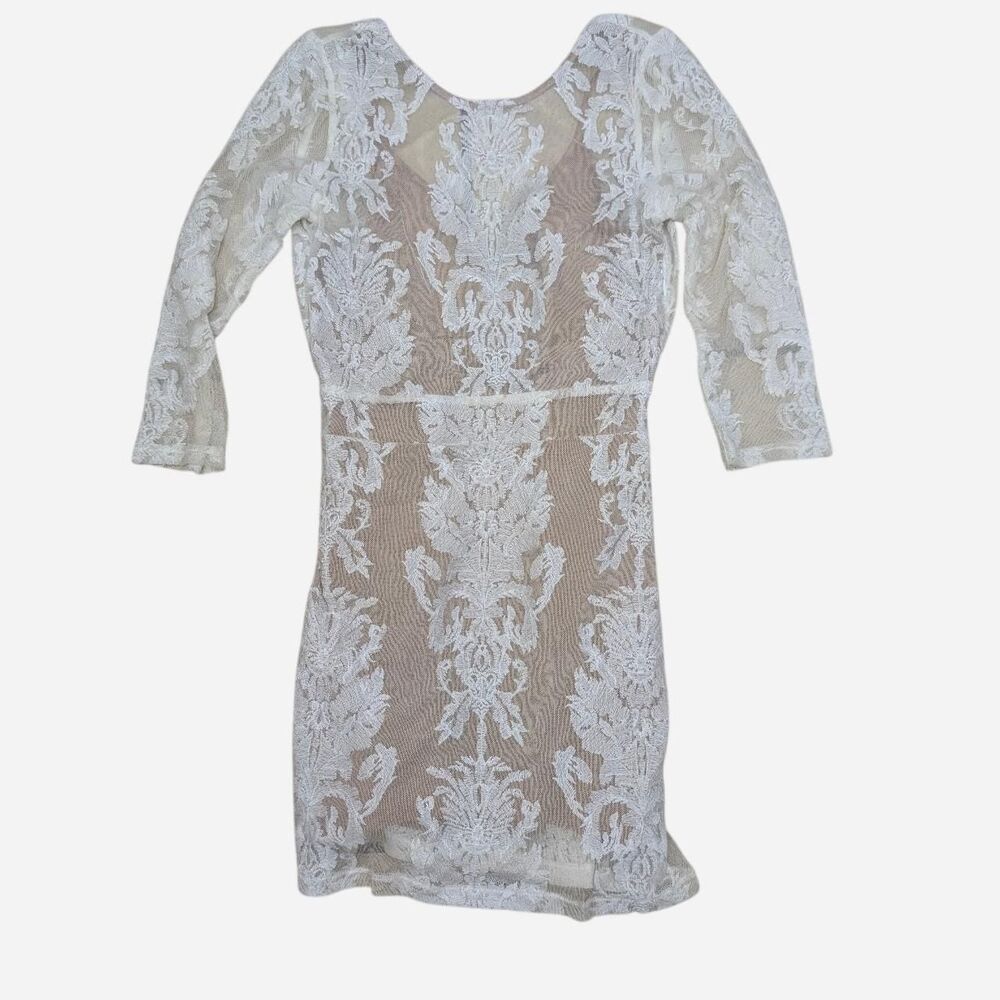 For-love-lemons Women's White and Cream Dress